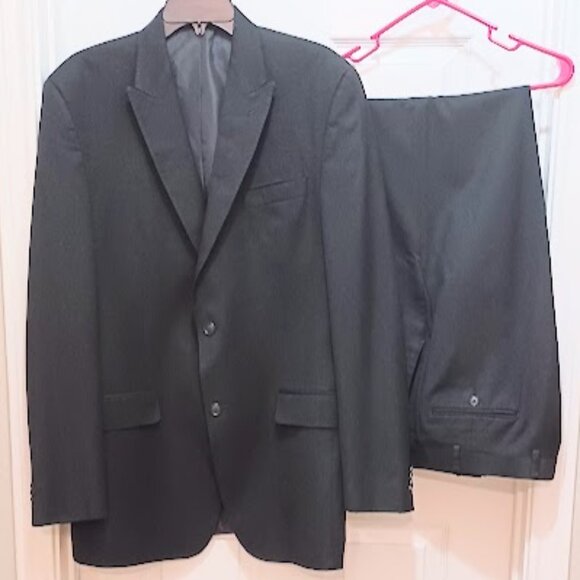 Sean John Fine Tailoring Men Tall 2-Piece black suit Jacket 42XL/Pants 38W X 34L - Picture 1 of 16